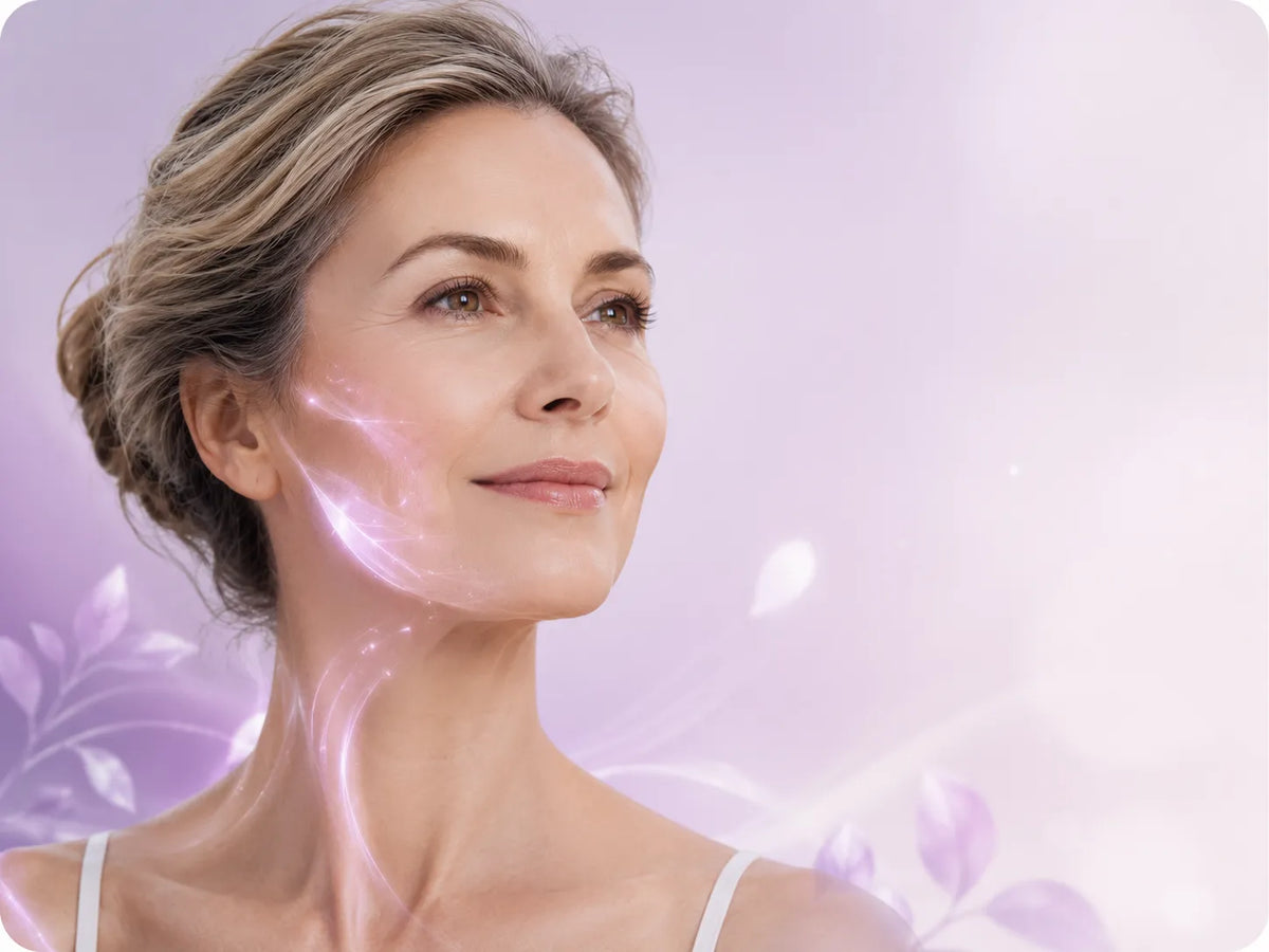 Woman with radiant looking skin